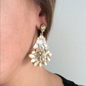H&M yellow statement earrings